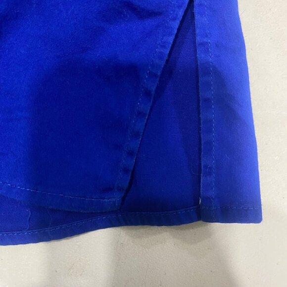 Catherens Button Down Tunic Top Womens 2x Royal Blue Roll Tab Sleeve 22/24W Stre - Picture 7 of 11